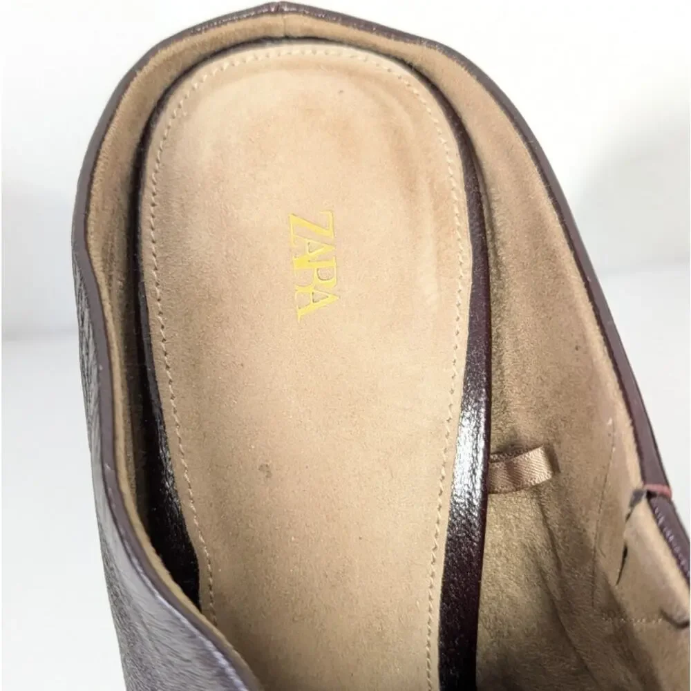 Zara leather mules